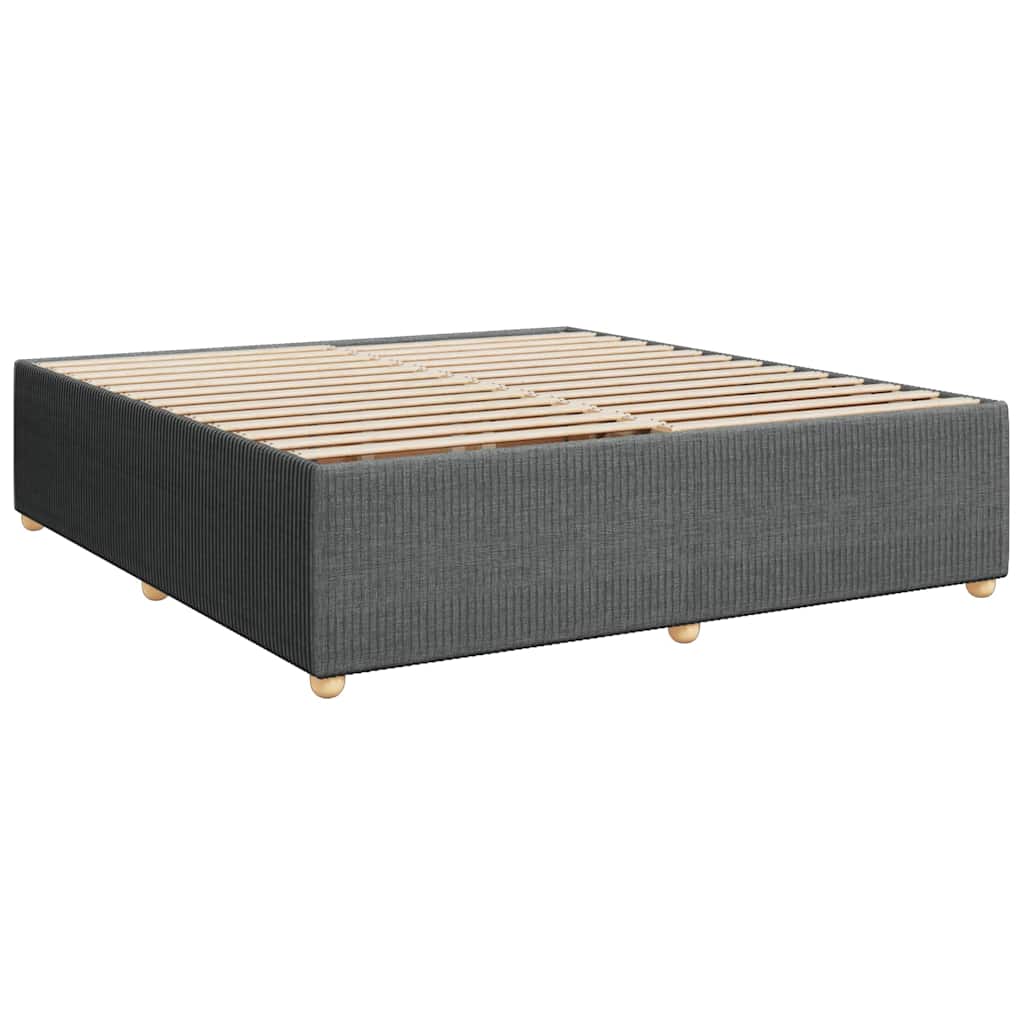 vidaXL Bedframe zonder matras stof donkergrijs 180x200 cm afbeelding
