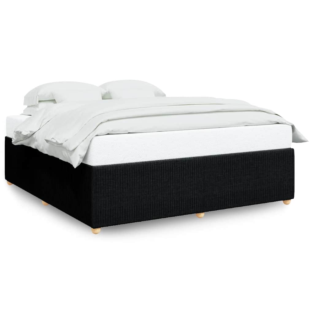 vidaXL Bedframe zonder matras stof zwart 180x200 cm, foto 3