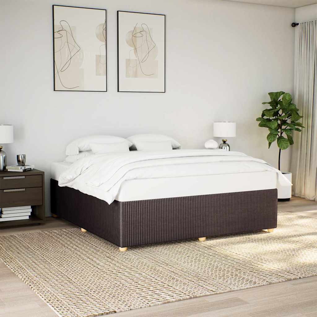 vidaXL Cadru de pat fără saltea, maro închis, 180x200 cm, textil