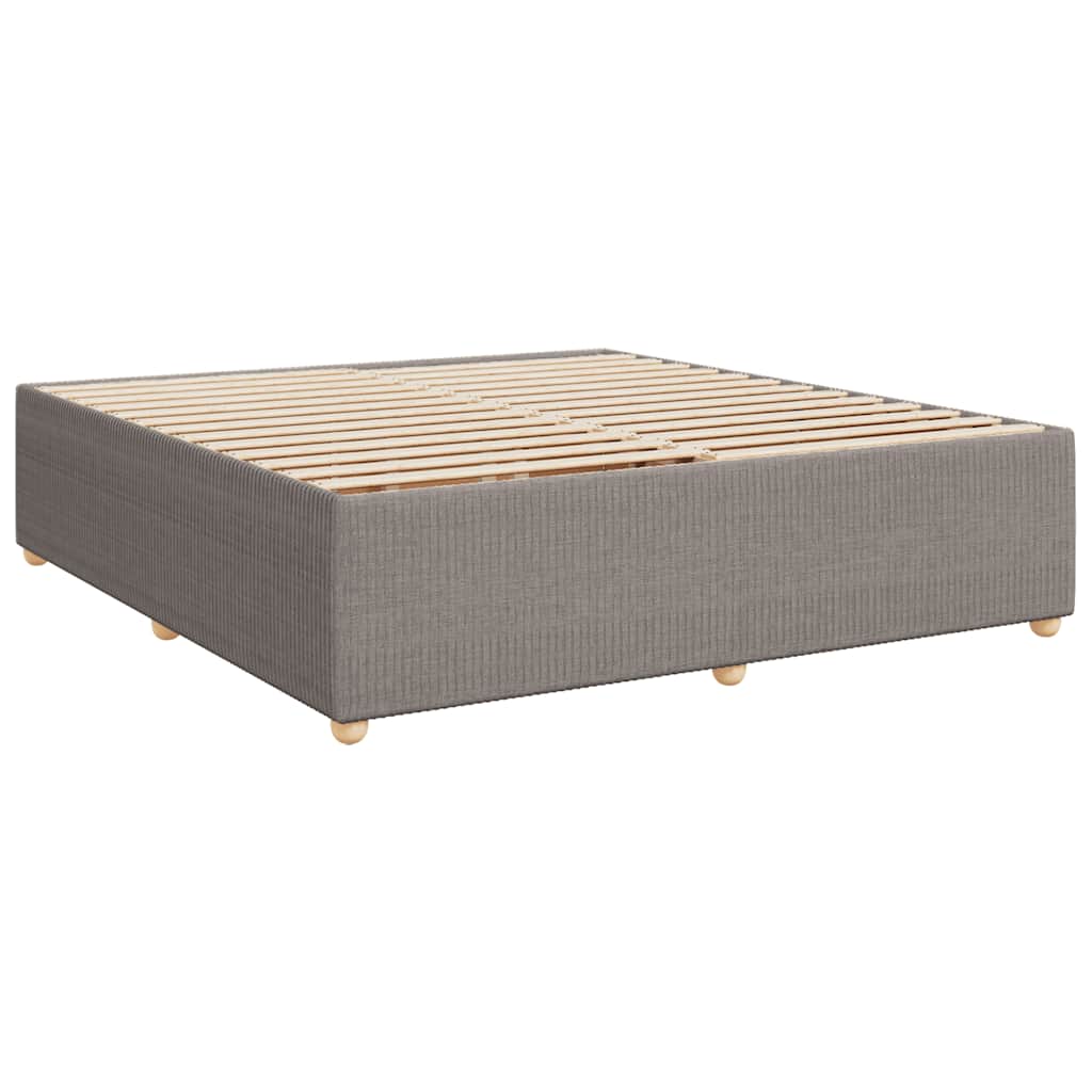 vidaXL Bedframe zonder matras stof taupe 180x200 cm afbeelding