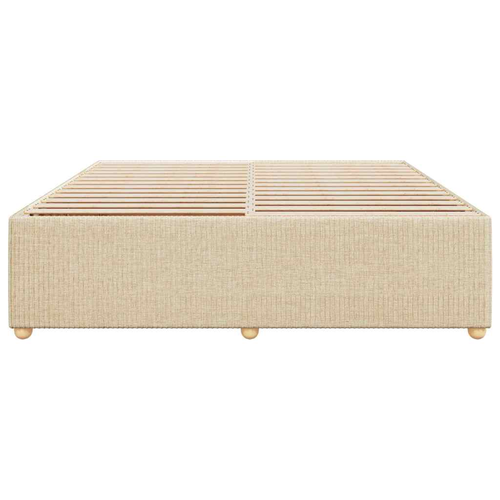 vidaXL Bedframe zonder matras stof crèmekleurig 180x200 cm, foto 4