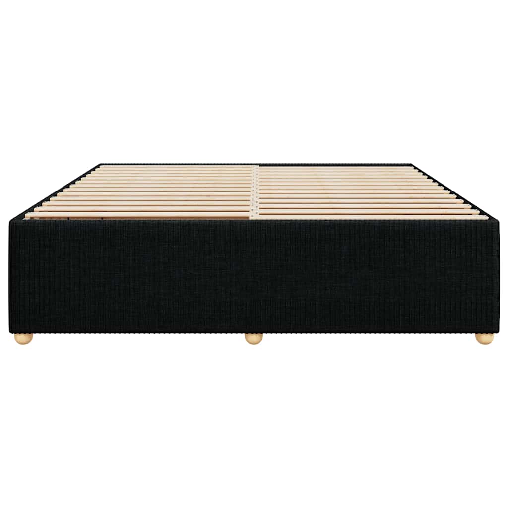vidaXL Bedframe zonder matras stof zwart 200x200 cm, foto 4
