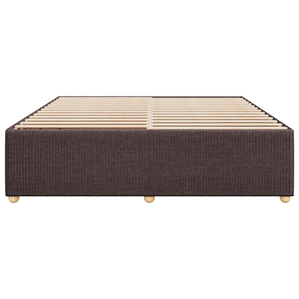 vidaXL Bedframe zonder matras stof donkerbruin 200x200 cm bruin, foto 4