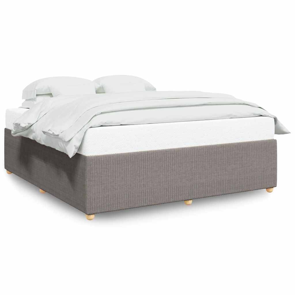 vidaXL Rám postele bez matrace taupe 200 x 200 cm textil