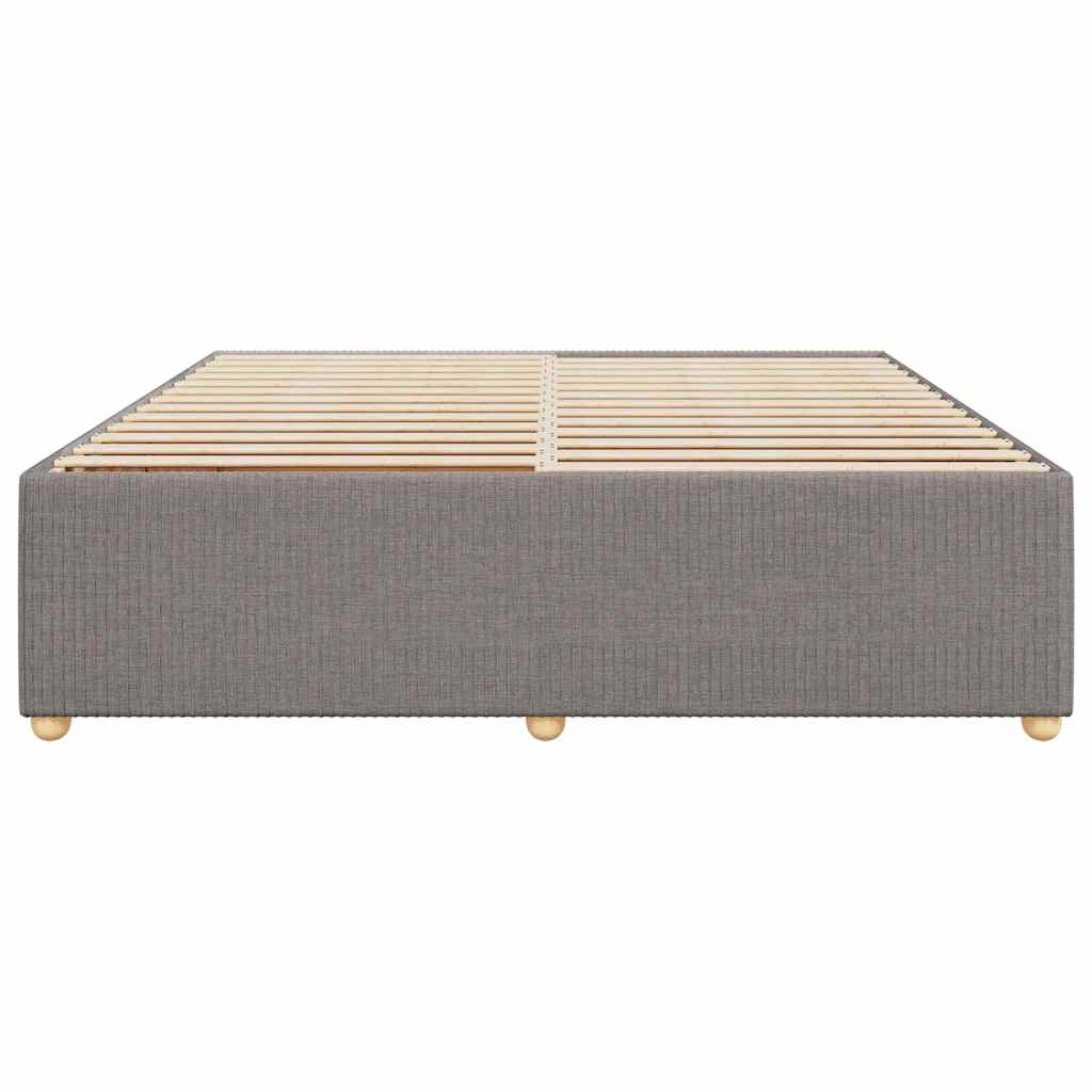 vidaXL Bedframe zonder matras stof taupe 200x200 cm, foto 4