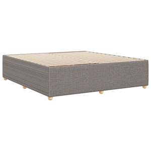 Rám postele bez matrace taupe 200 x 200 cm textil - obrázek 6