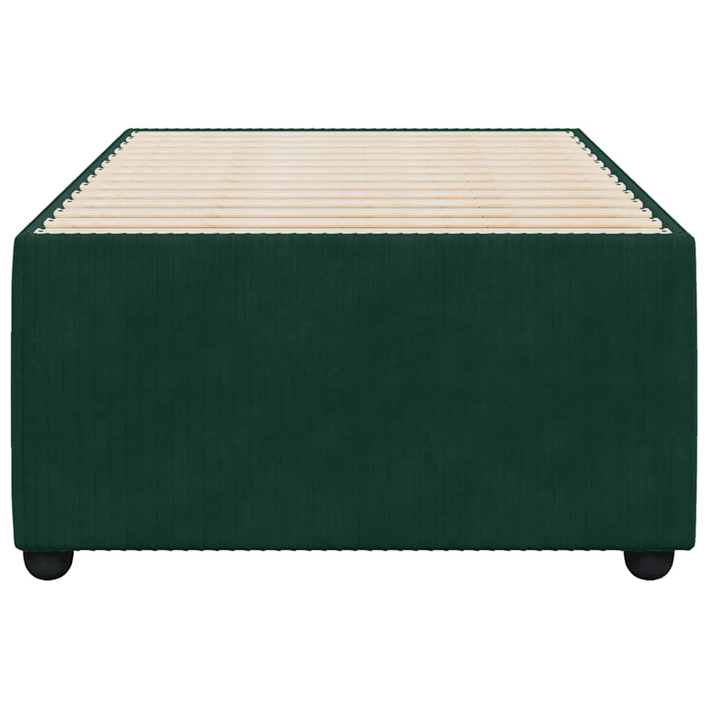 vidaXL Bedframe zonder matras 80x200 cm fluweel donkergroen groen, foto 4