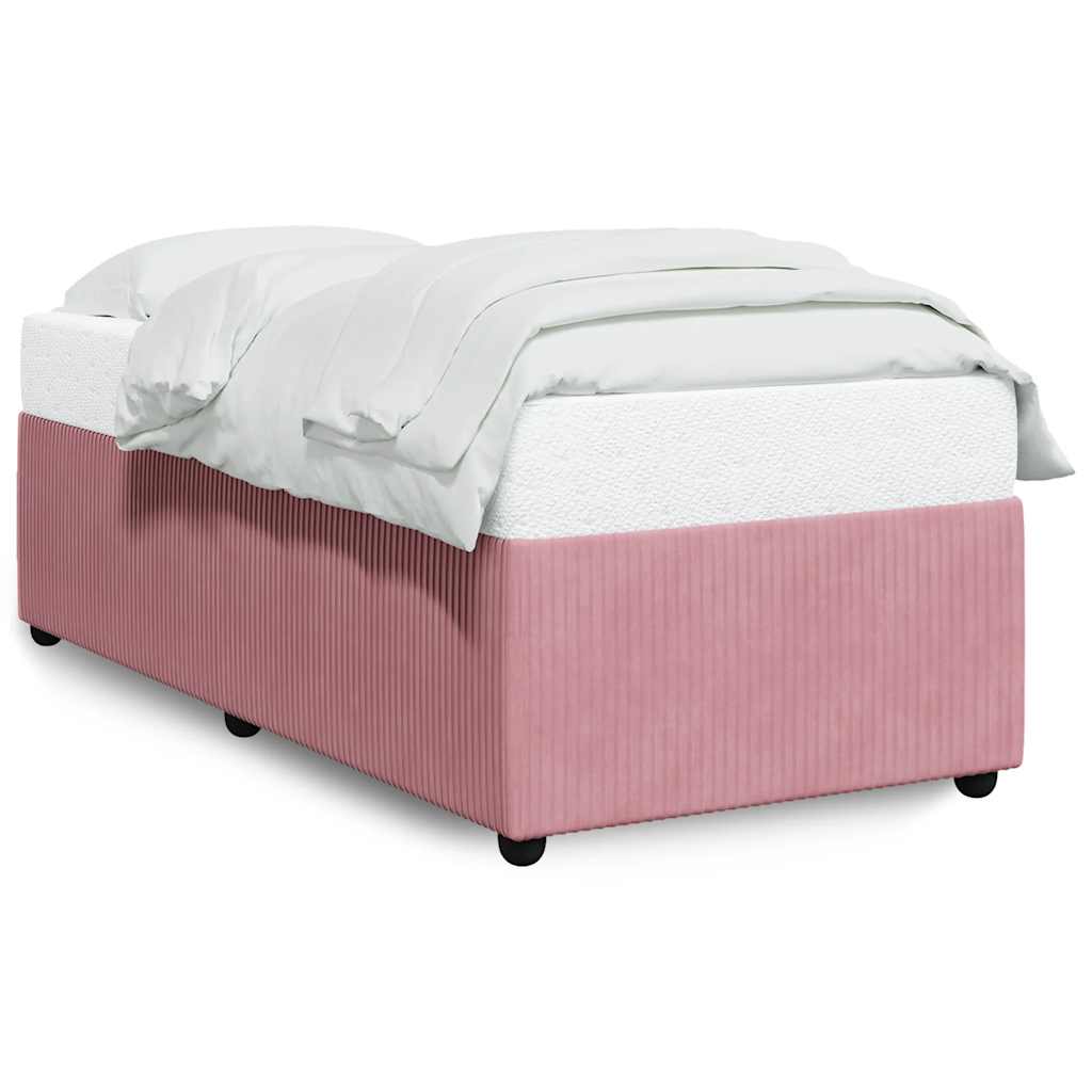 vidaXL Bedframe fluweel roze 80x200 cm, foto 3