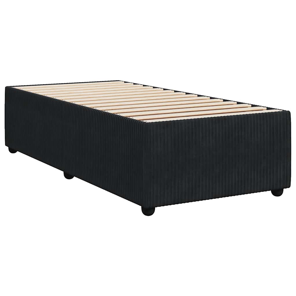 vidaXL Bedframe zonder matras 100x200 cm fluweel zwart afbeelding