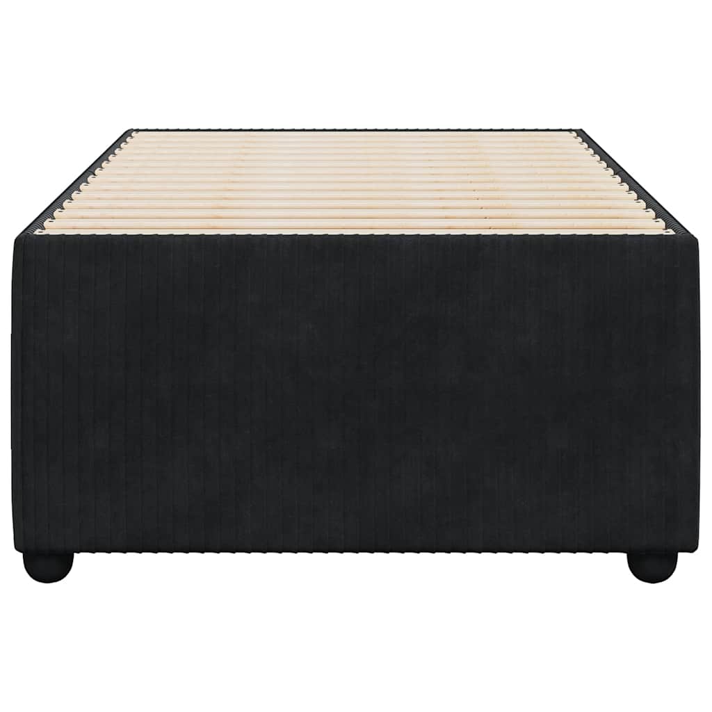 vidaXL Bedframe zonder matras 100x200 cm fluweel zwart, foto 4