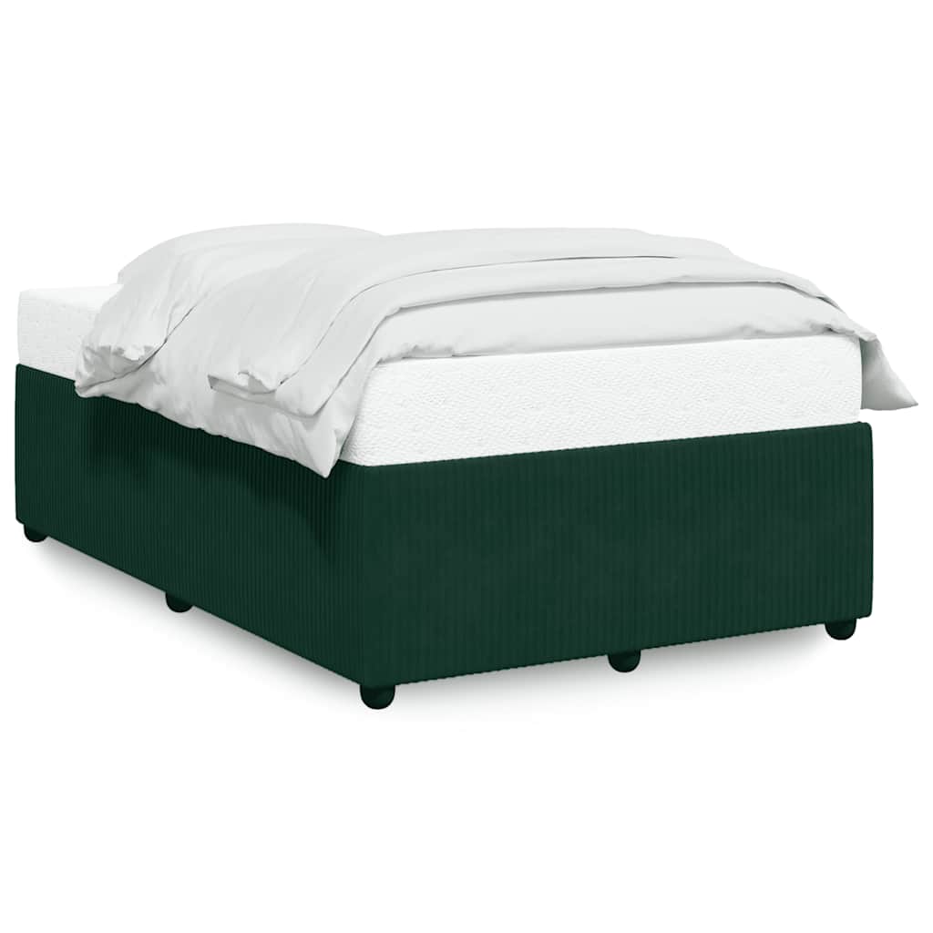 vidaXL Bedframe zonder matras 120x190 cm fluweel donkergroen groen, foto 3