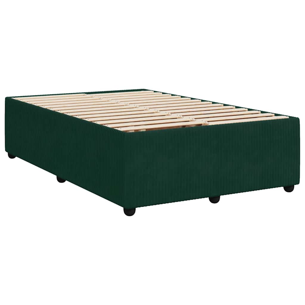 vidaXL Bedframe zonder matras 120x190 cm fluweel donkergroen groen, foto 2