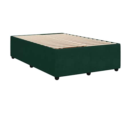 vidaXL Cadre de lit sans matelas vert fonc&eacute; 120x190 cm velours