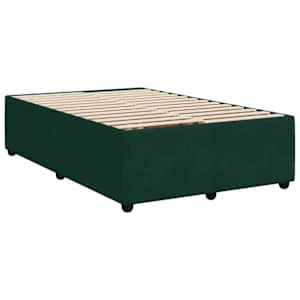 vidaXL Cadre de lit sans matelas vert fonc&eacute; 120x190 cm velours