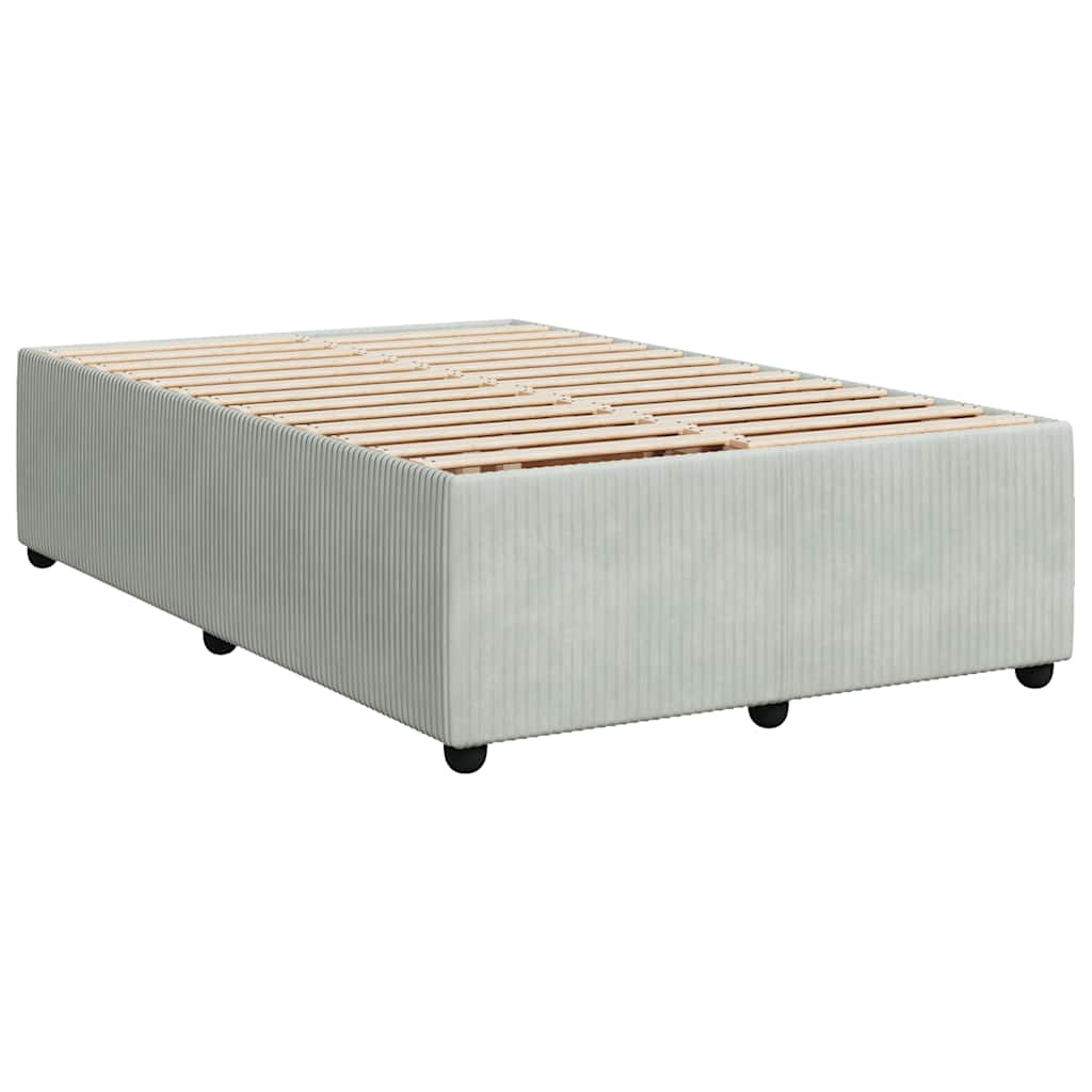 vidaXL Bedframe zonder matras 120x200 cm fluweel lichtgrijs afbeelding