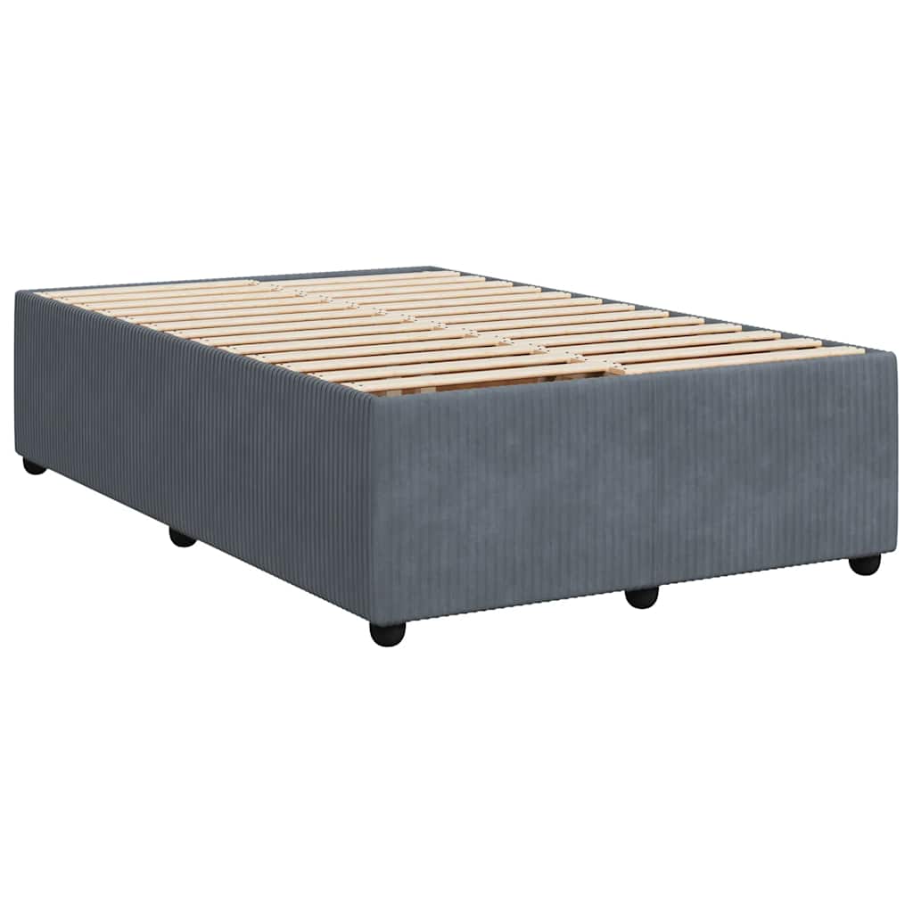 vidaXL Bedframe zonder matras 120x200 cm fluweel donkergrijs afbeelding
