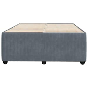 Rám postele bez matrace tmavě šedá 120 x 200 cm samet - obrázek 4
