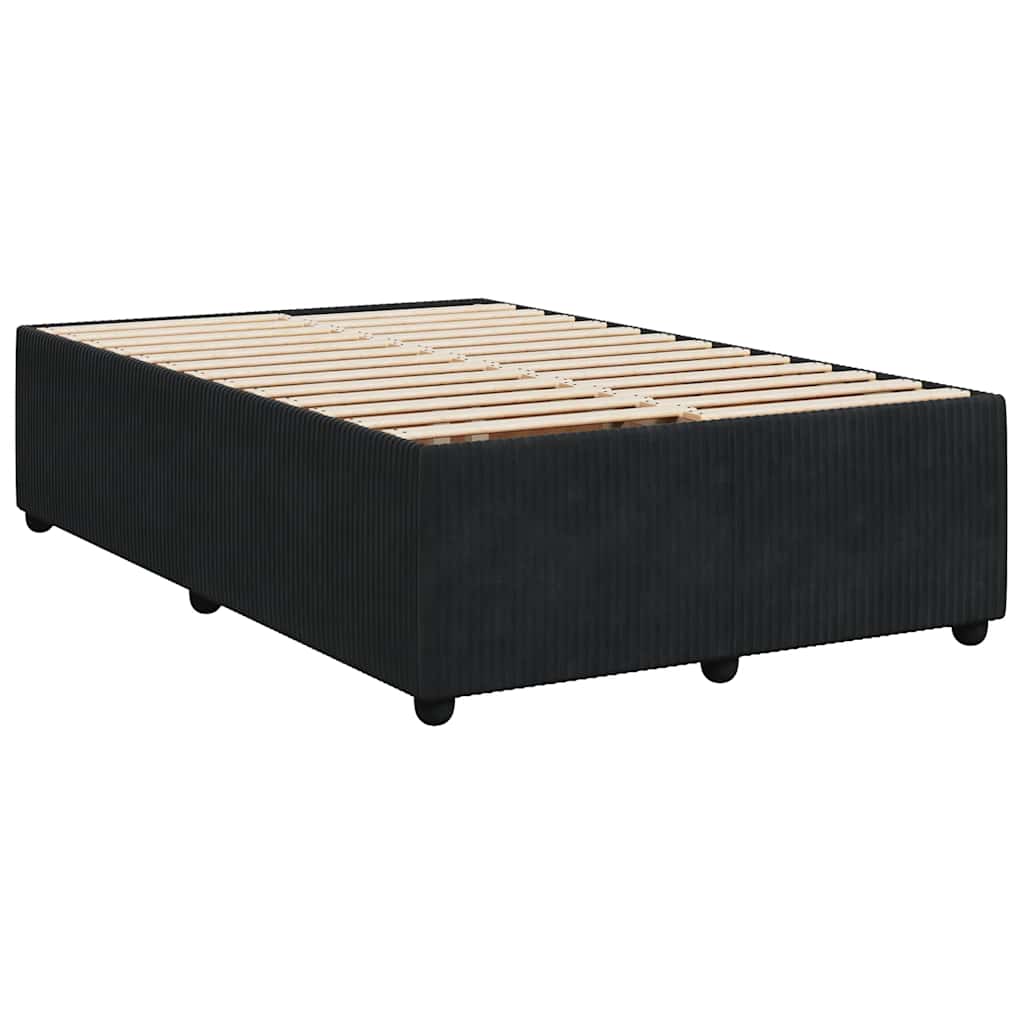 vidaXL Bedframe zonder matras 120x200 cm fluweel zwart afbeelding