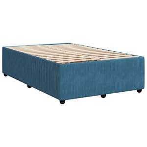 vidaXL Рамка за легло, синя, 120x200 см, кадифе