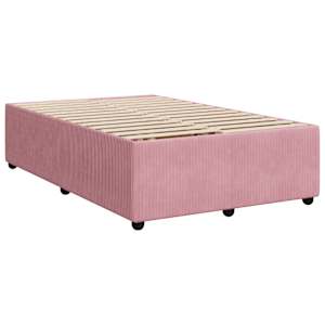 vidaXL Bed Frame without Mattress Pink 120x200 cm Velvet