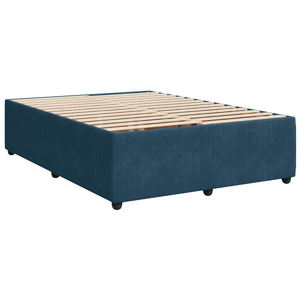 vidaXL Bedframe fluweel blauw 140x190 cm, foto 2