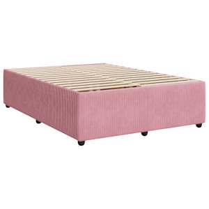 vidaXL Bed Frame without Mattress Pink 140x190 cm Velvet