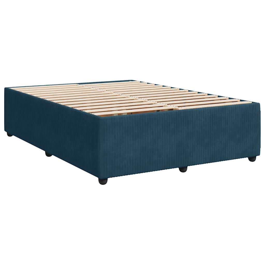 vidaXL Bedframe fluweel blauw 140x200 cm, foto 2