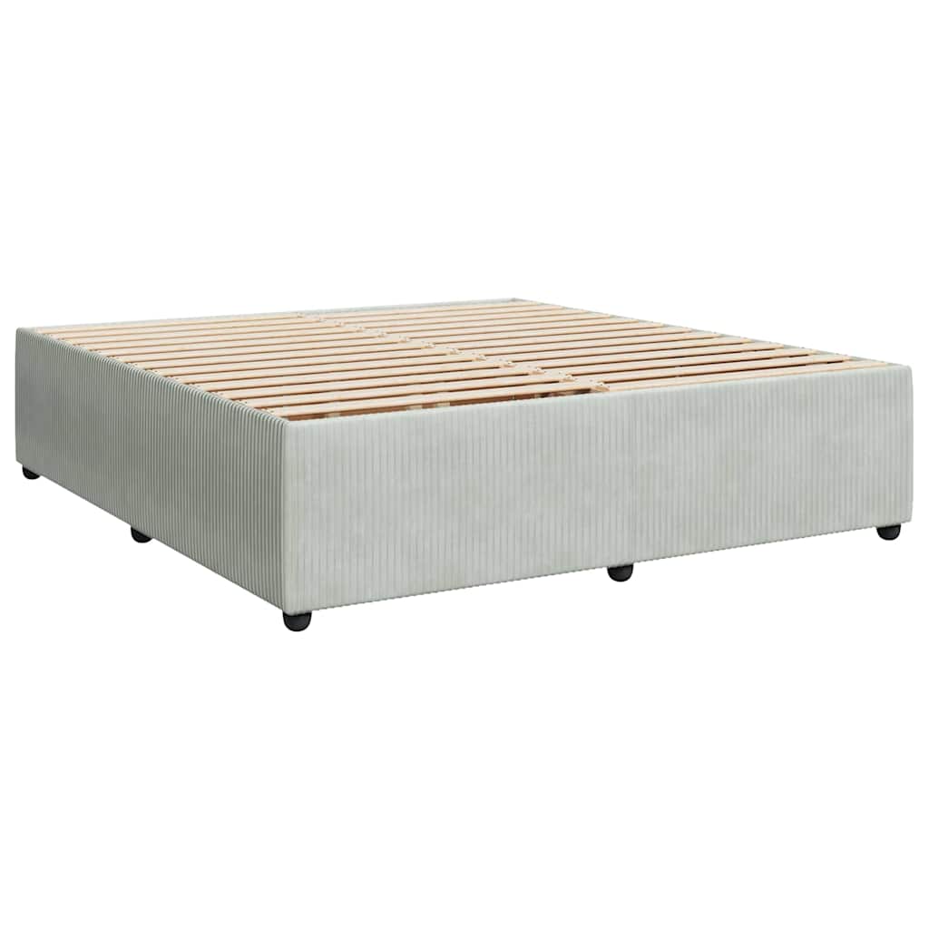 vidaXL Bedframe zonder matras 180x200 cm fluweel lichtgrijs afbeelding