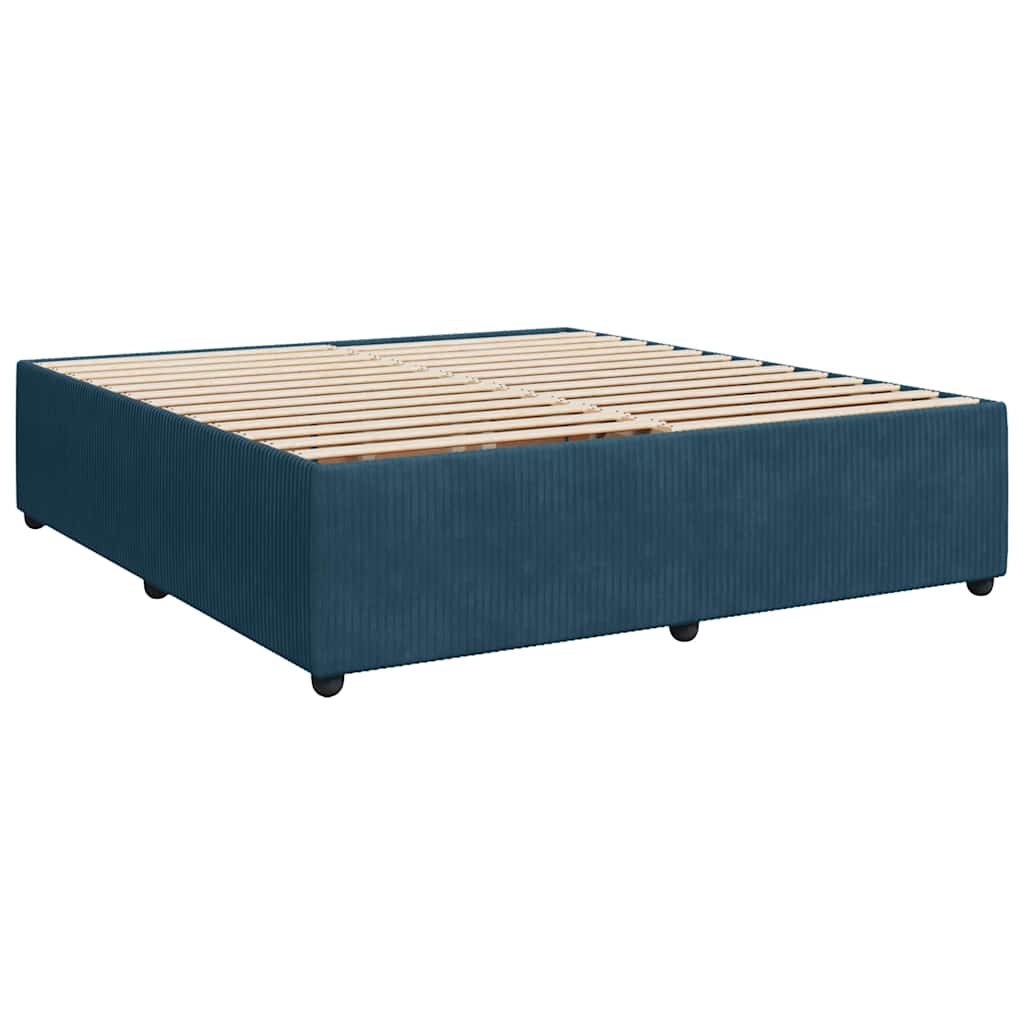 vidaXL Bedframe fluweel blauw 180x200 cm, foto 2
