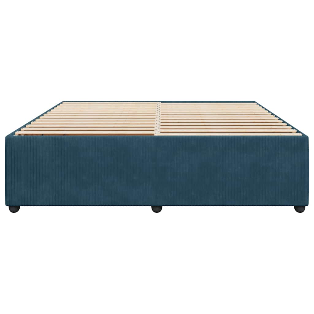 vidaXL Bedframe fluweel blauw 180x200 cm, foto 4