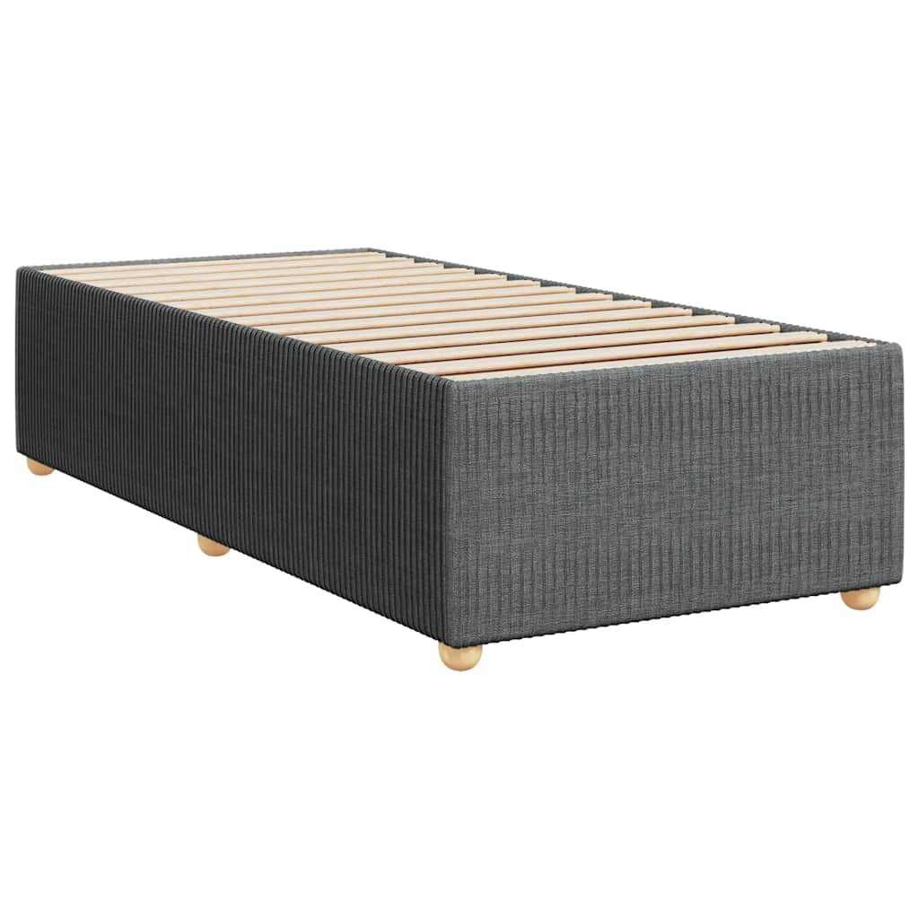 vidaXL Bedframe stof donkergrijs Single grijs, foto 2