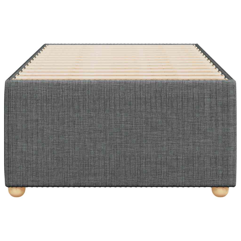 vidaXL Bedframe stof donkergrijs Single grijs, foto 4