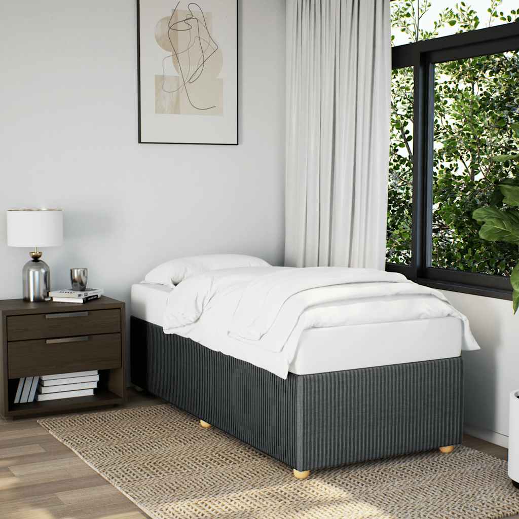 TopSellers-Bed Frame - Dark Grey King Single Fabric - Comfortable Support