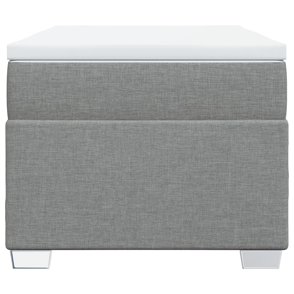 vidaXL Boxspring met matras stof lichtgrijs 80x200 cm grijs, foto 4