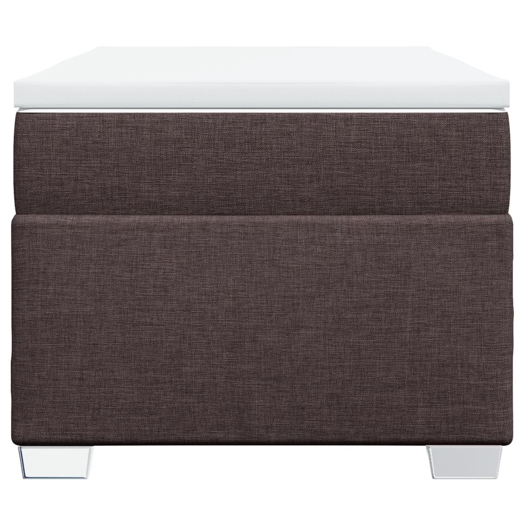 vidaXL Boxspring met matras stof donkerbruin 80x200 cm bruin, foto 4