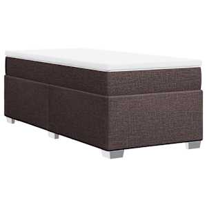 Box spring postel s matrací tmavě hnědá 80x200 cm textil - obrázek 9