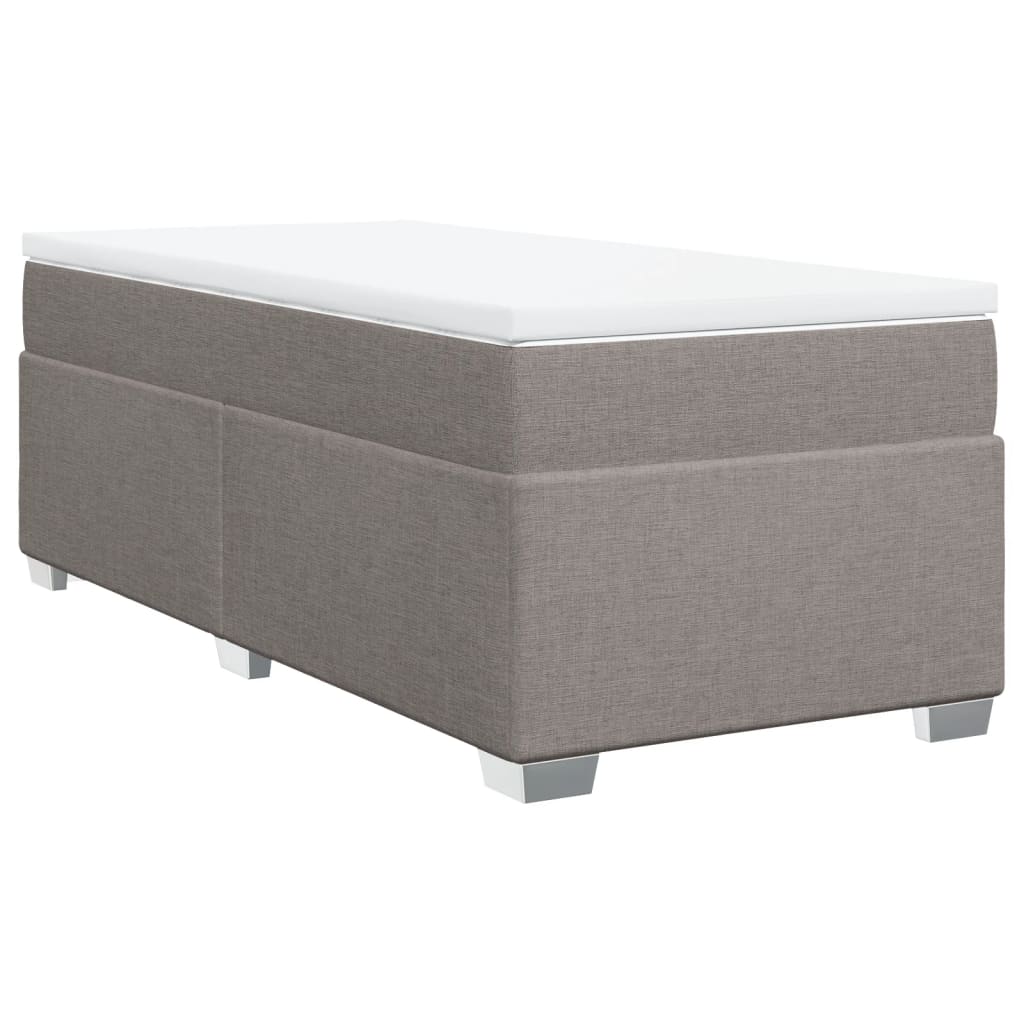 vidaXL Boxspring met matras stof taupe 80x200 cm, foto 3