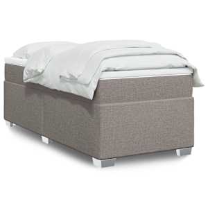 Box spring postel s matrací taupe 80x200 cm textil - obrázek 1