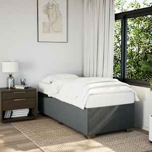 Box spring postel s matrací tmavě šedá 90x190 cm textil - obrázek 3