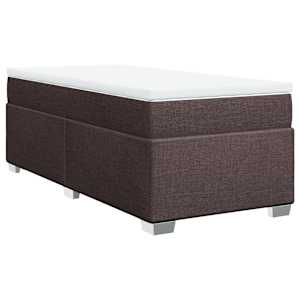 Box spring postel s matrací tmavě hnědá 90x190 cm textil - obrázek 2