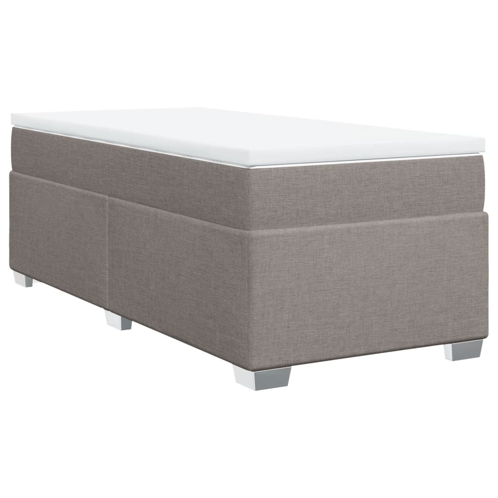 vidaXL Boxspring met matras stof taupe 90x190 cm, foto 3