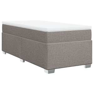 Box spring postel s matrací taupe 90x190 cm textil - obrázek 2