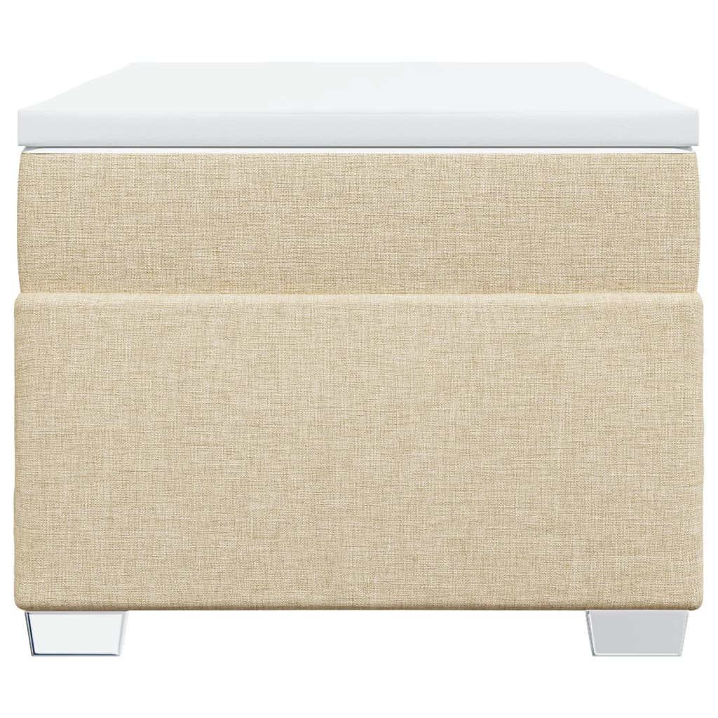 vidaXL Boxspring met matras stof crèmekleurig 90x190 cm, foto 4