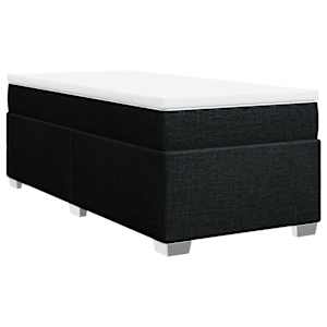 Box spring postel s matrací černá 90x200 cm textil - obrázek 2