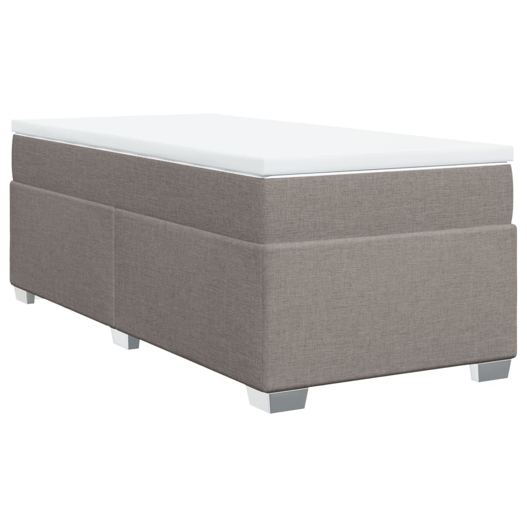 vidaXL Boxspring met matras stof taupe 90x200 cm, foto 3