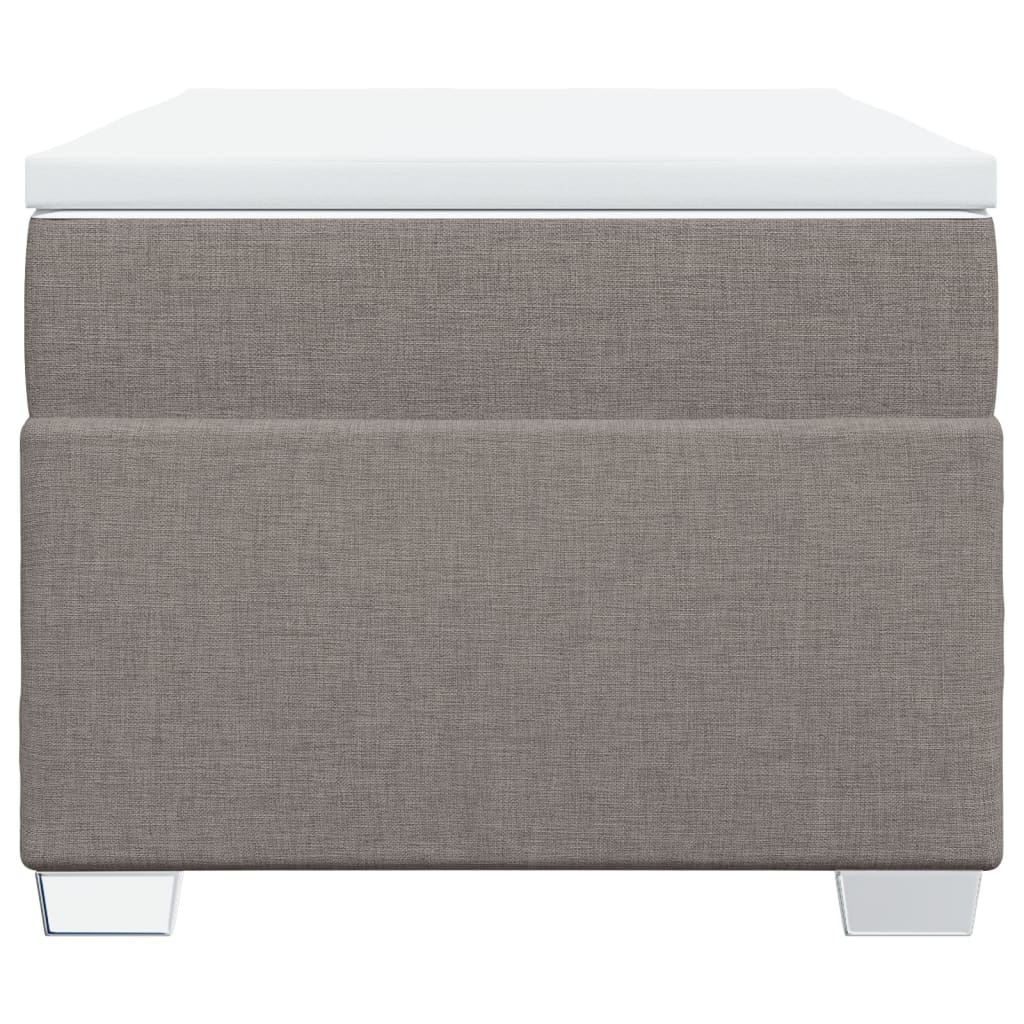 vidaXL Boxspring met matras stof taupe 90x200 cm, foto 4