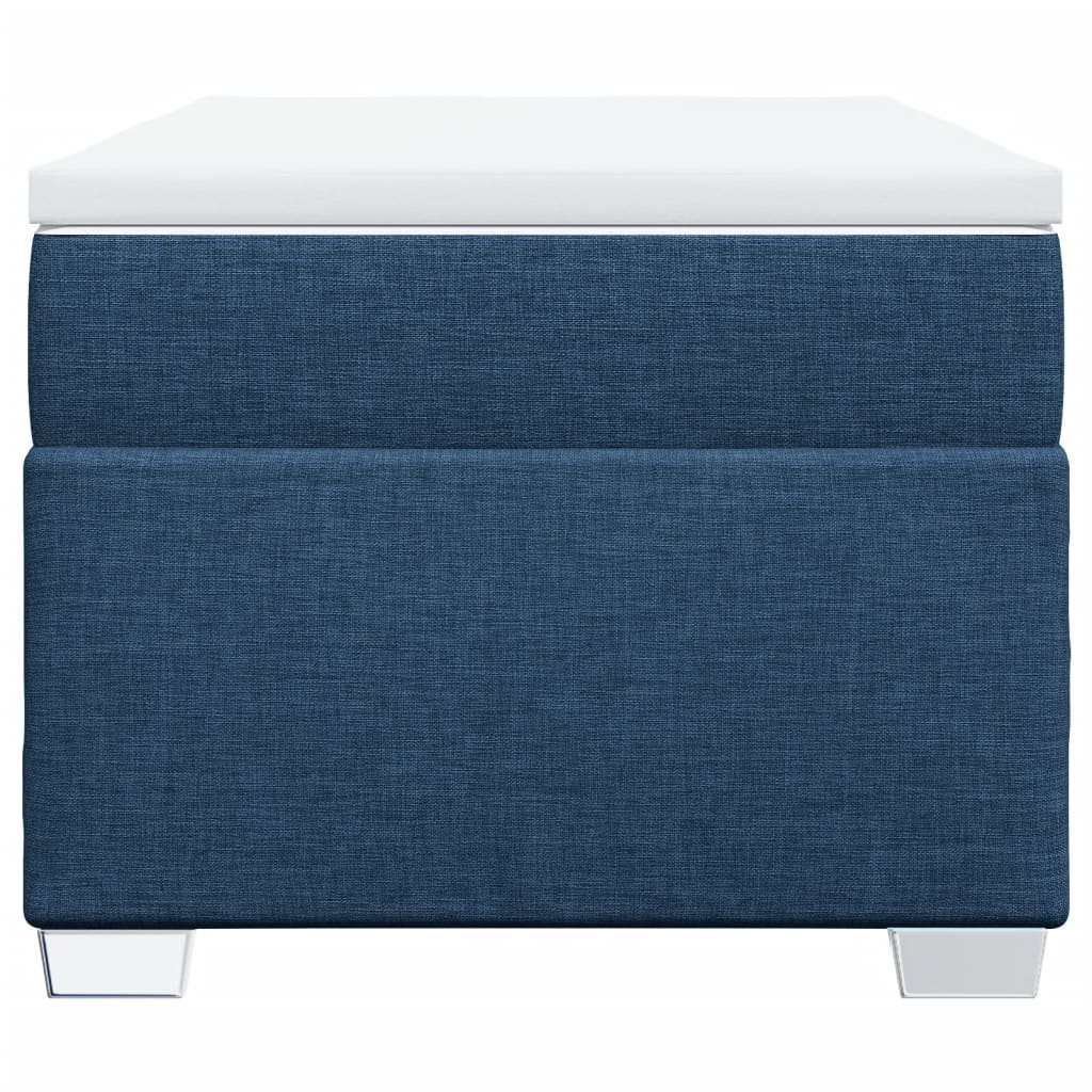 vidaXL Boxspring met matras stof blauw 90x200 cm, foto 4