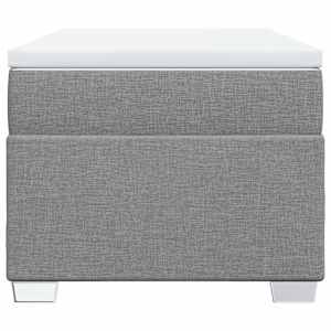 Box spring postel s matrací světle šedý 100 x 200 cm textil - obrázek 4