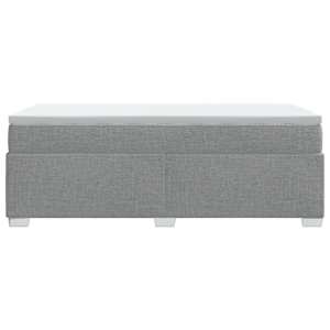 Box spring postel s matrací světle šedý 100 x 200 cm textil - obrázek 8
