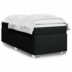Box spring postel s matrací černá 100 x 200 cm textil - obrázek 1